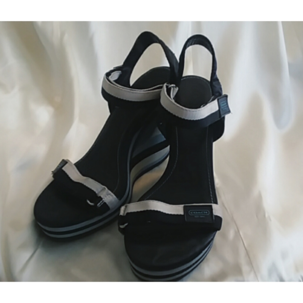 Coach ~ Striped wedges.